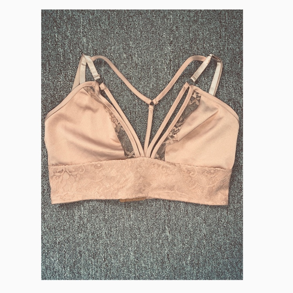 Misguided Pink Lace Bralette